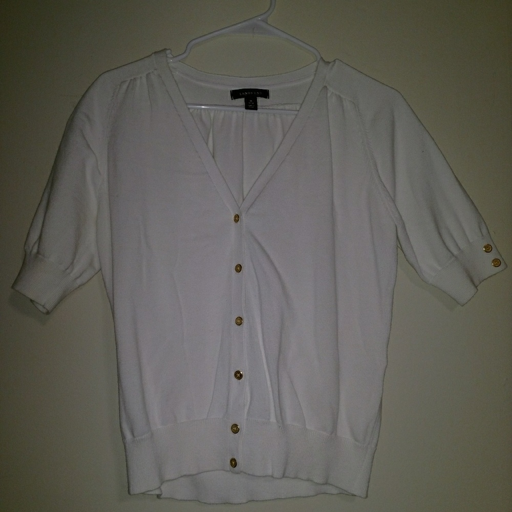 White cardigan